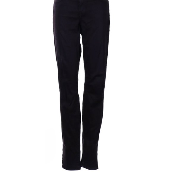 J Brand Jeans Black Skinny Leg Cut Mid Rise Waist Size 27 #460 - Picture 2 of 4